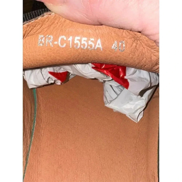 ELANROMAN  Black Rhinestone Studded Loafers w/ Gold Shark Tooth Detail Size 40 - Picture 6 of 9